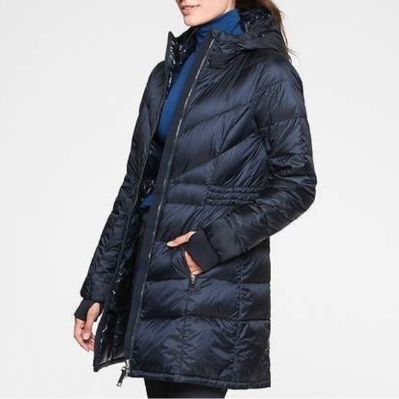 Athleta Jackets & Coats Athleta Banner Peak Down Coat In Navy Size